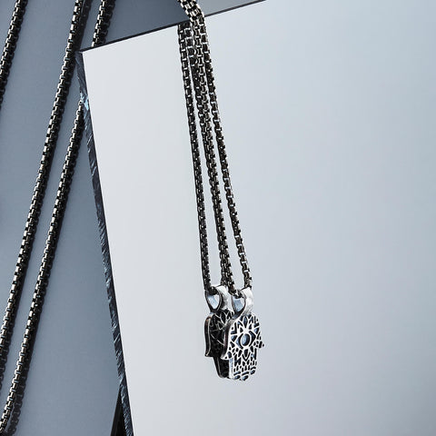 Colar Hamsa de Prata Esterlina