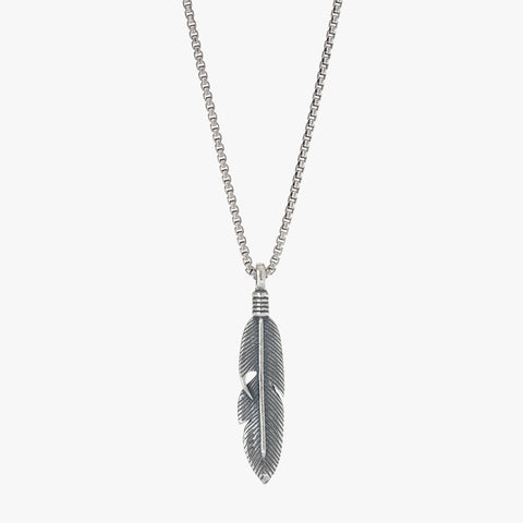 Sterling Silver Feather Necklace