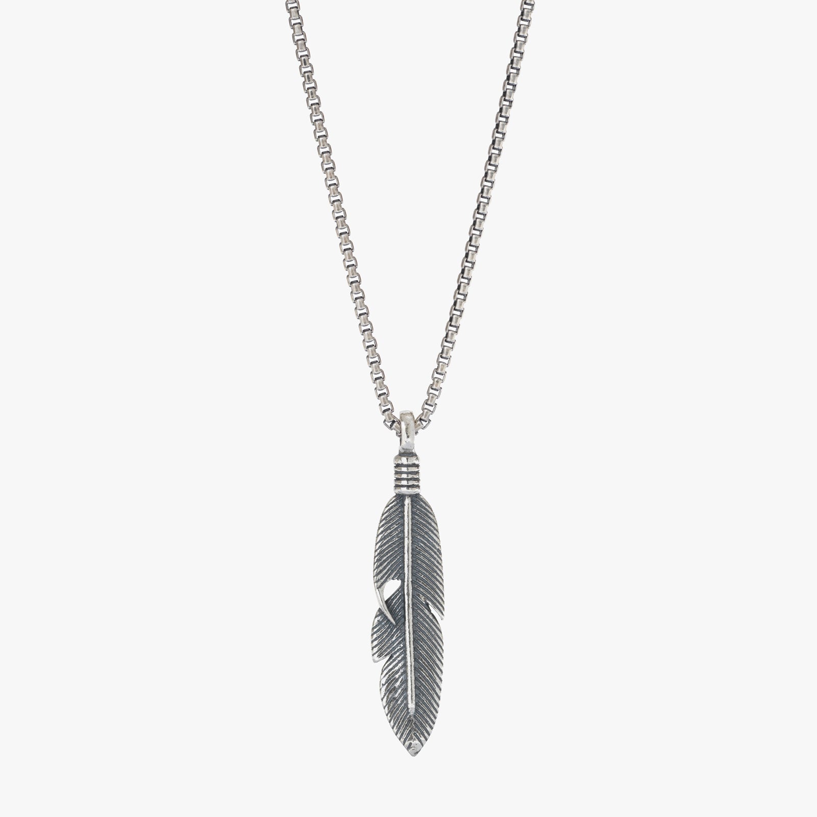 Collana Con Ciondolo Piuma In Argento 925 Sterling Silver – Aquila Falco, Nuova, Lunghezza 18-20 Pollici, Marchio Turtleland - Foto 3