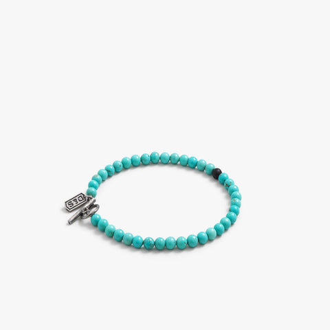 Pulseira de contas turquesa