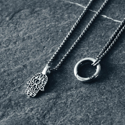 Colar Hamsa de Prata Esterlina