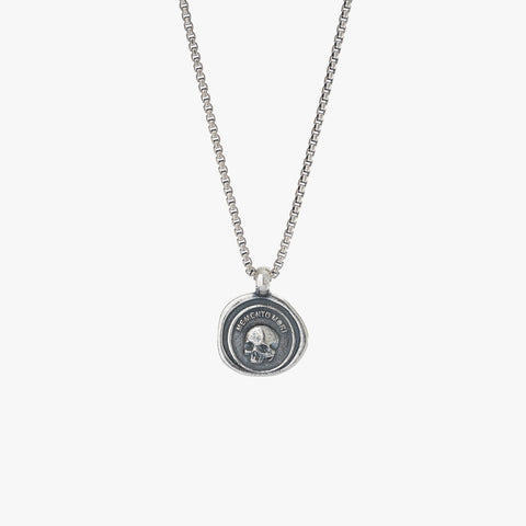 Colar Memento Mori de Prata Esterlina