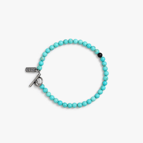 Pulseira de contas turquesa
