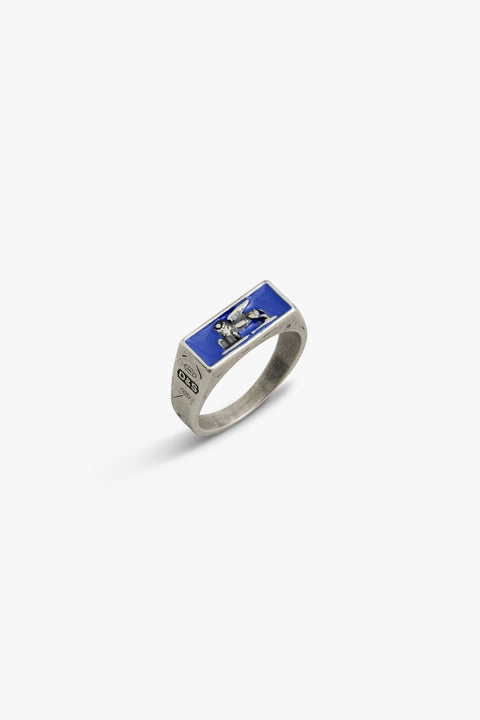 Royal Blue Venetian Lion Ring