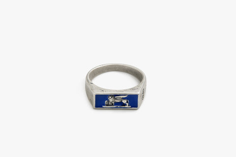 Royal Blue Venetian Lion Ring
