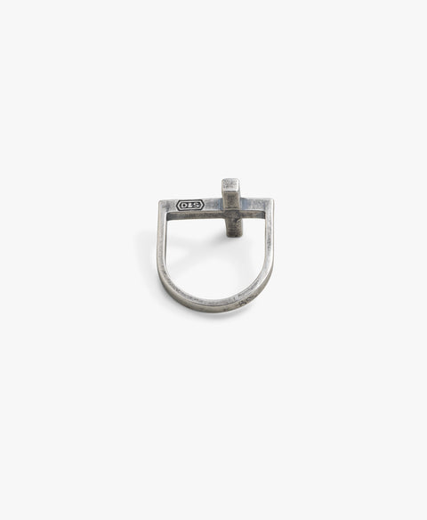Sterling Silver Horizontal Cross Ring