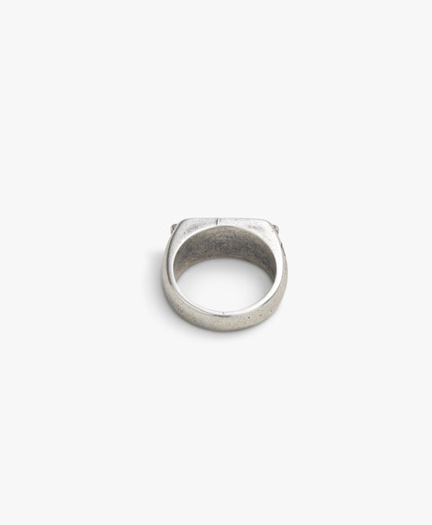 Sterling Silver Turquoise Horizontal Signet Ring