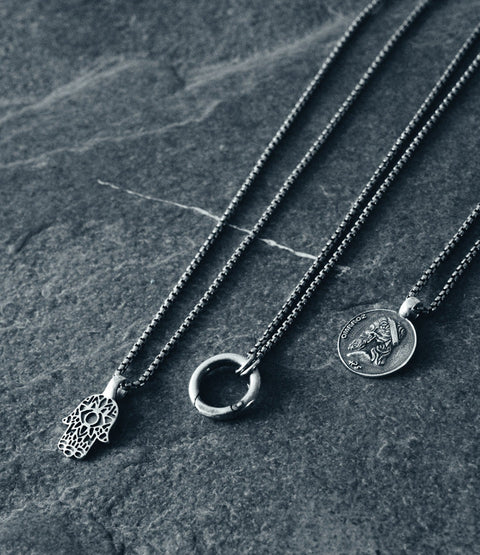 Colar Hamsa de Prata Esterlina