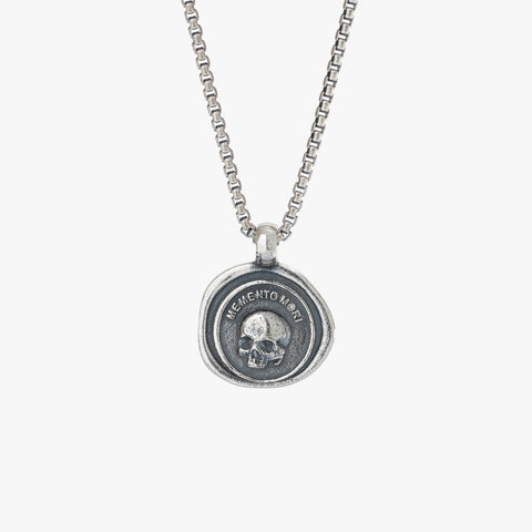 Colar Memento Mori de Prata Esterlina