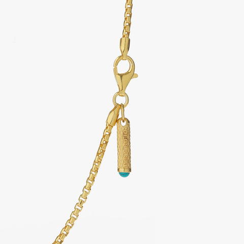 Gold Box Chain Necklace