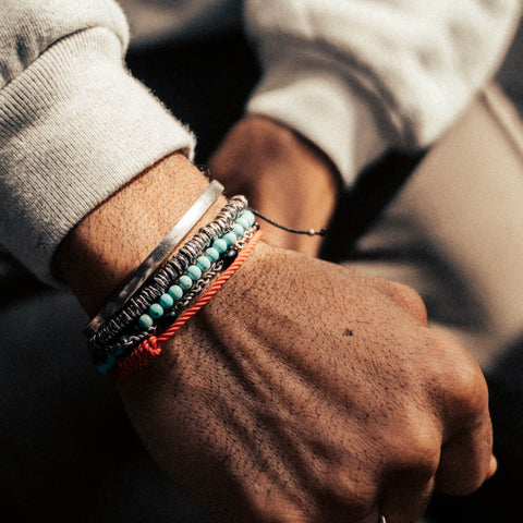 Pulseira de contas turquesa