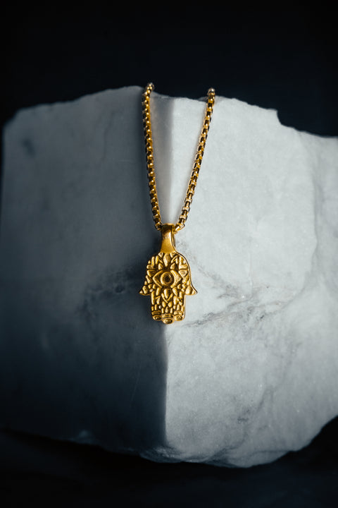 Colar Hamsa Dourado