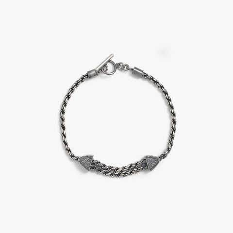 Sterling Silver Antique Rope Bracelet