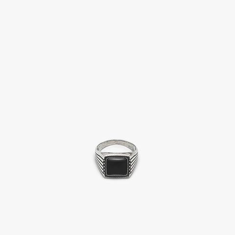 Sterling Silver Easy Rider Ring with Black Onyx