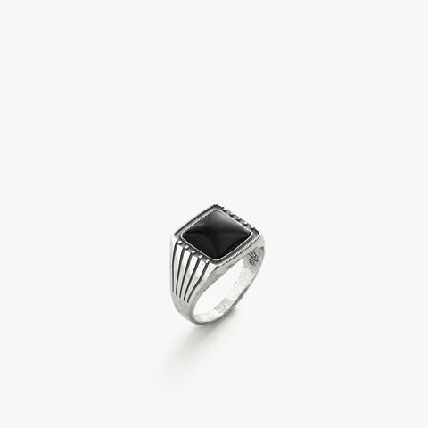 Sterling Silver Easy Rider Ring with Black Onyx