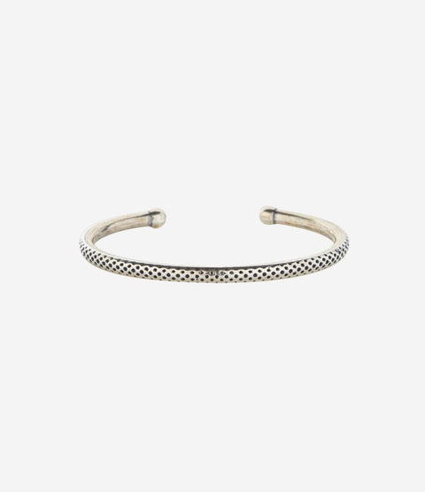 Sterling Silver Dotted Textured Cuff