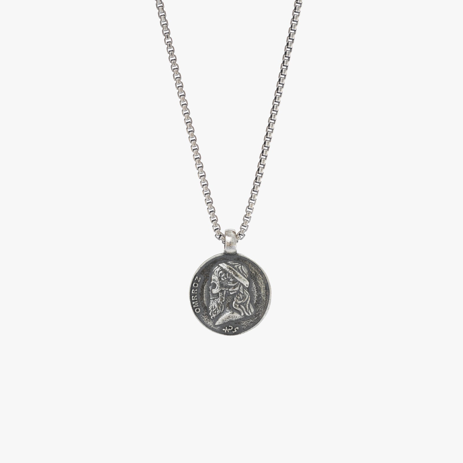 Sterling Silver Greek Coin Pendant - Charles Albert Inc