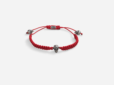 Red Skull Bead Bracelet