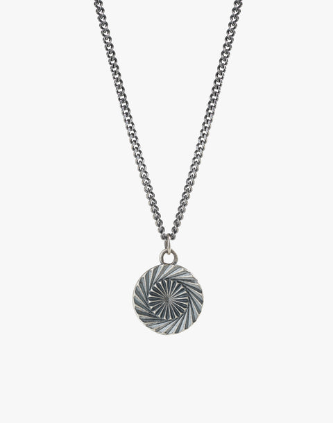 Sterling Silver Circular Pattern Necklace