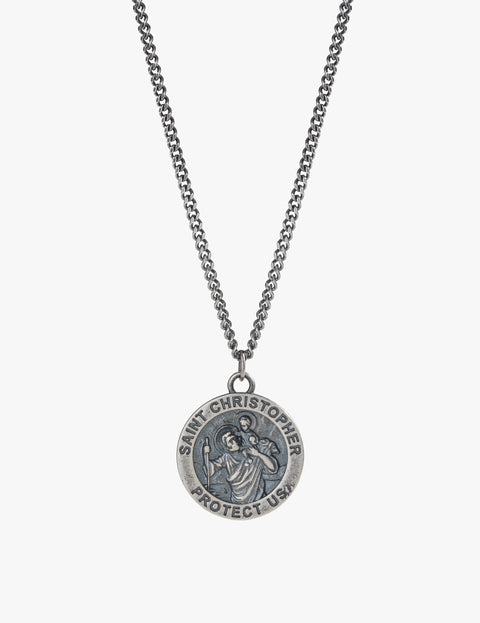 Sterling Silver Saint Christopher Necklace