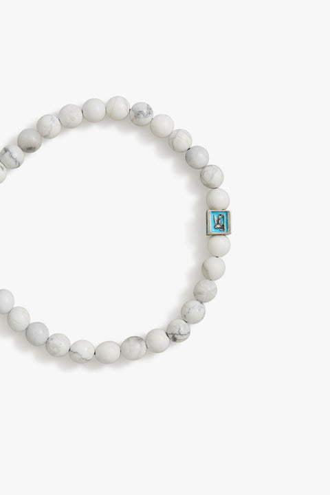 Turquoise Venetian Lion Bracelet with Howlite Beads