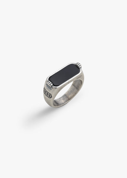 Sterling Silver Black Onyx Horizontal Signet Ring – Degs & Sal
