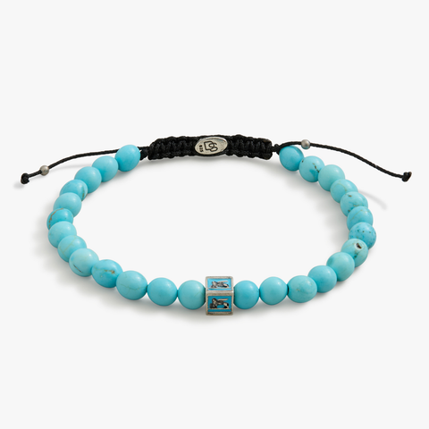 Turquoise Venetian Lion Bracelet with Turquoise Beads