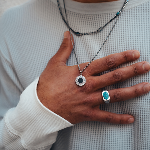 Black Greek Key Necklace