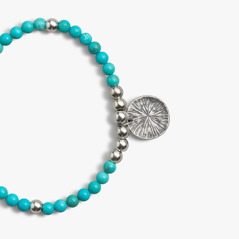 Etched Coin Turquoise Bracelet