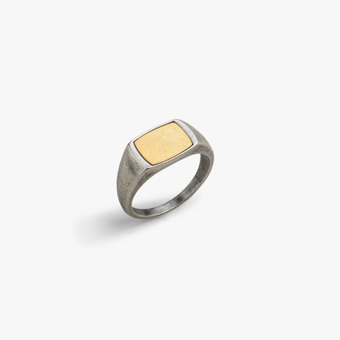 Mixed Metal Signet Ring