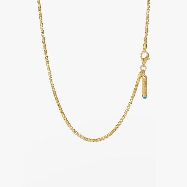 Degs Sal Gold Box Chain Necklace Gold 24 inch