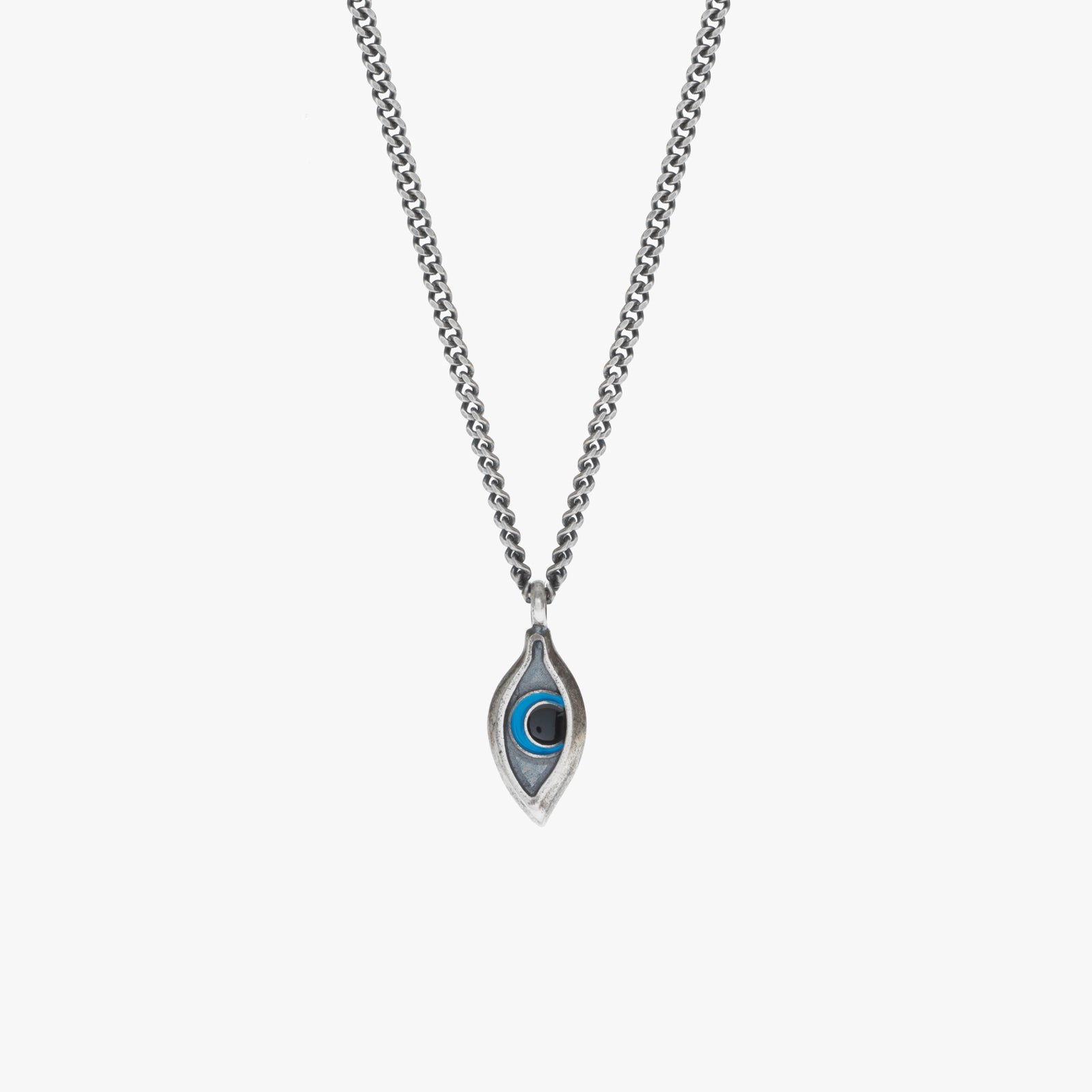 🧿Nazar🧿 Hand crafted sterling silver Evil eye protection layering amul –  Bone Church Jewelry