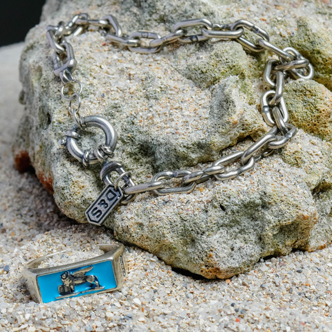 Turquoise Venetian Lion Ring