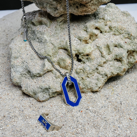 Royal Blue Ovale Necklace