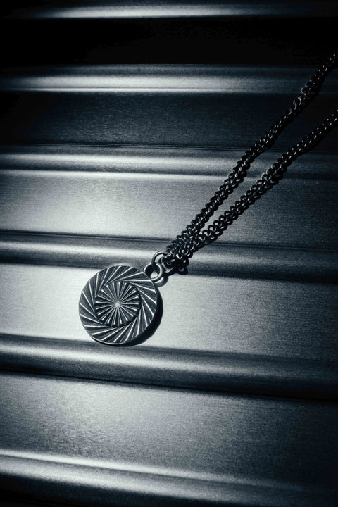 Sterling Silver Circular Pattern Necklace