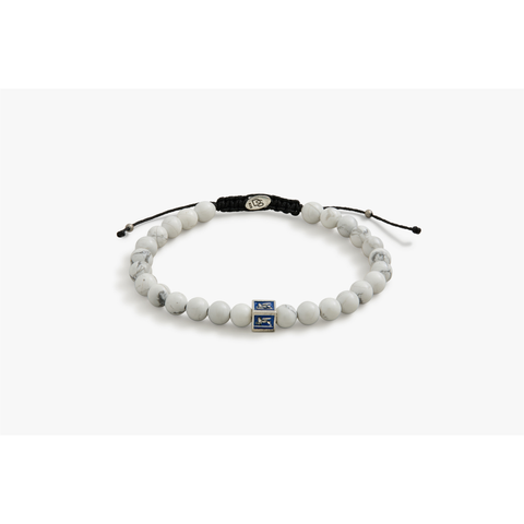 Royal Blue Venetian Lion Bracelet with Howlite Beads