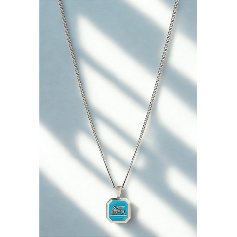 Turquoise Venetian Lion Pendant Necklace