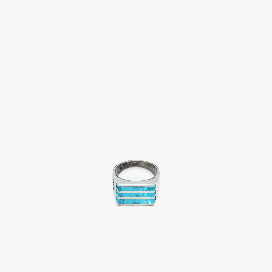 Sterling Silver Elements Ring with Turquoise