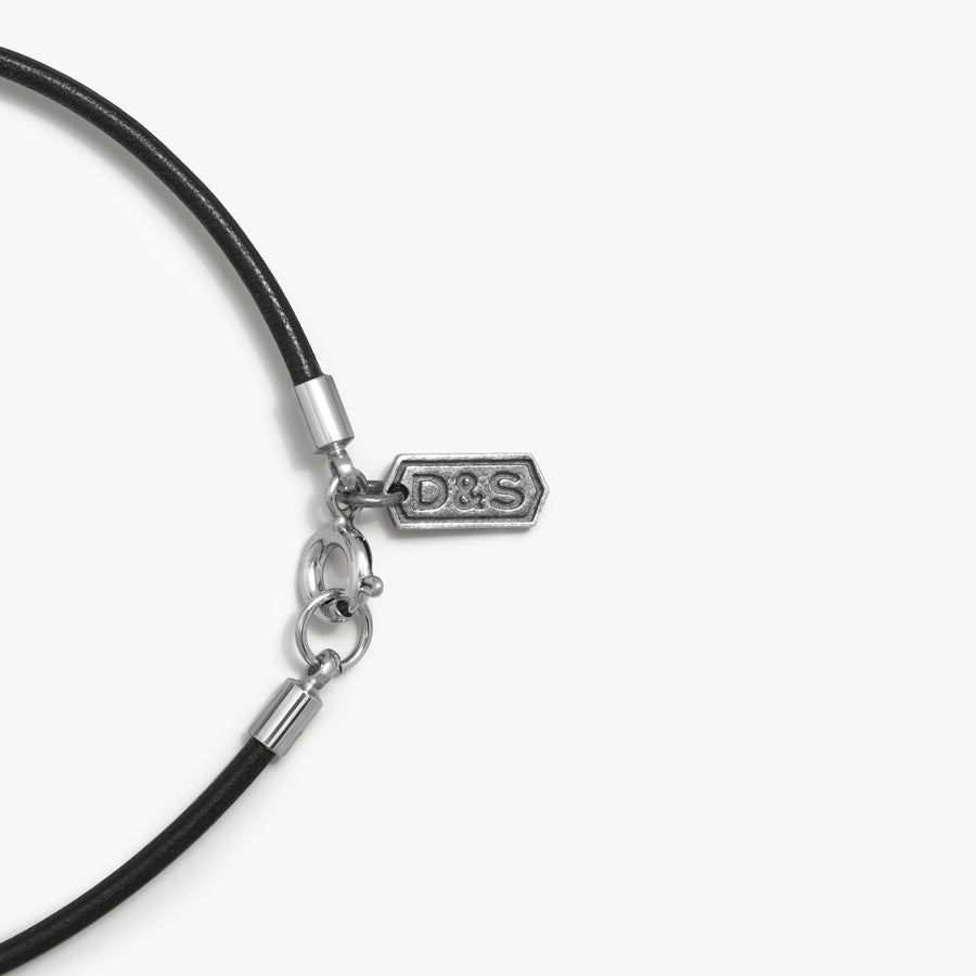 Black Leather Knotted Bracelet