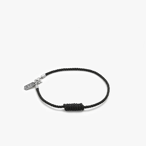 Black Rope Knotted Bracelet