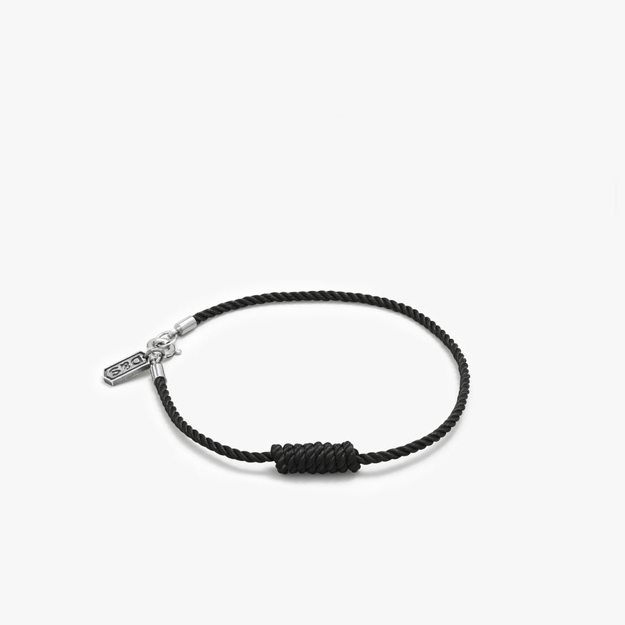 Black Rope Knotted Bracelet
