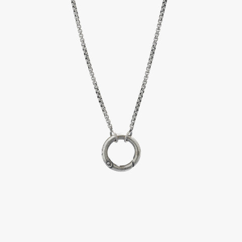 Sterling Silver Circle Amulet Necklace