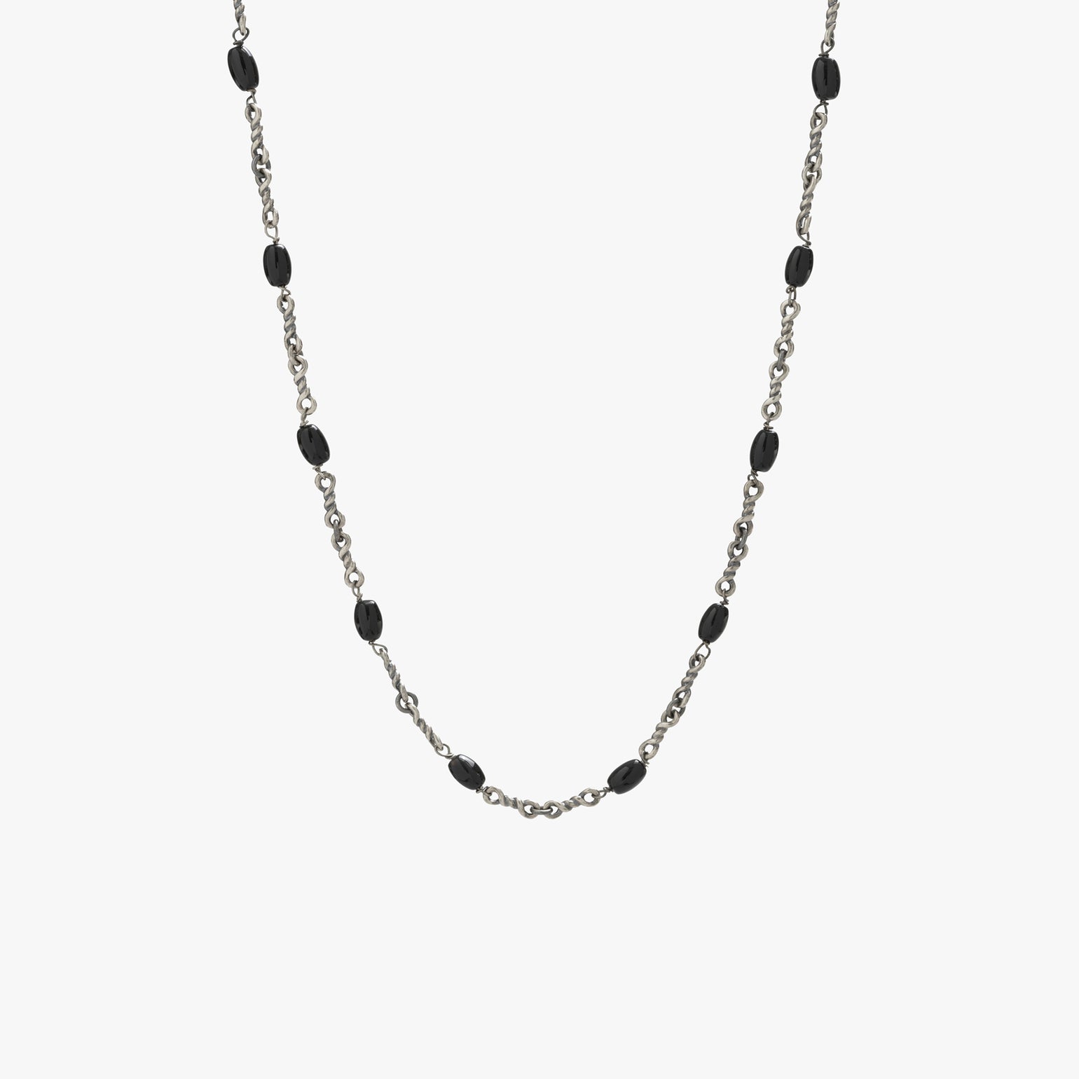 Sterling Silver Black Onyx Twisted Cable Chain Necklace – Degs & Sal