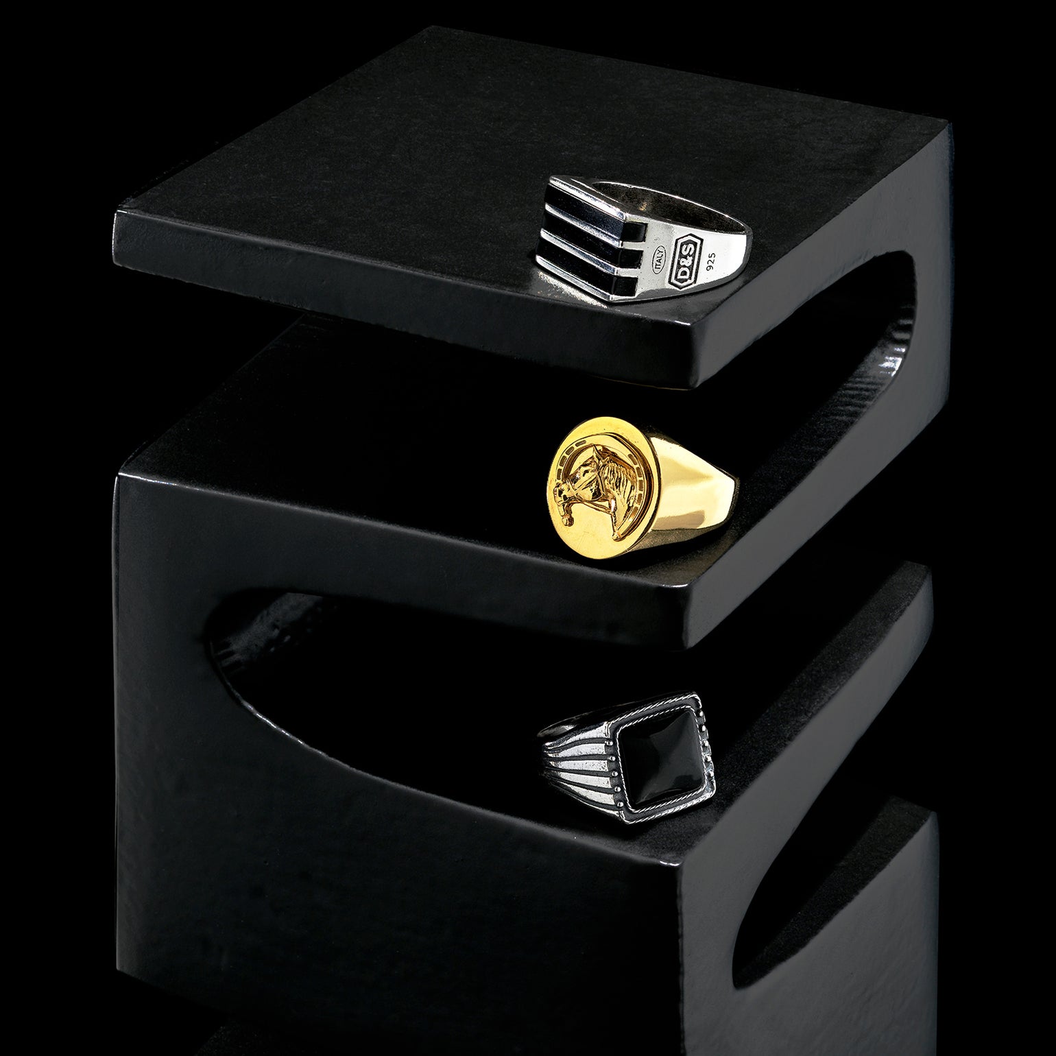 Sterling Silver Easy Rider Ring with Black Onyx – Degs & Sal