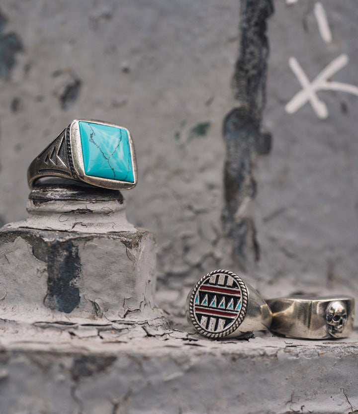 Tribal rings store sterling silver