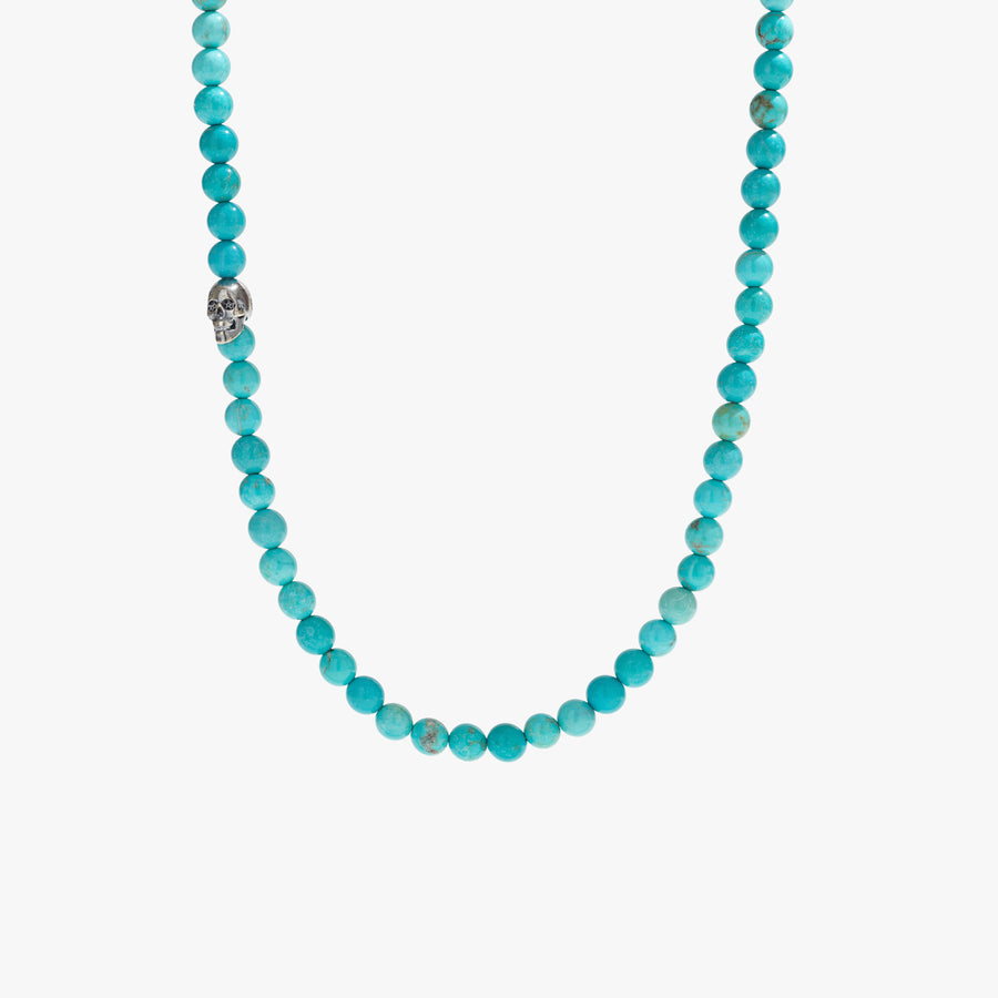 Sterling Silver & Turquoise Beaded Necklace